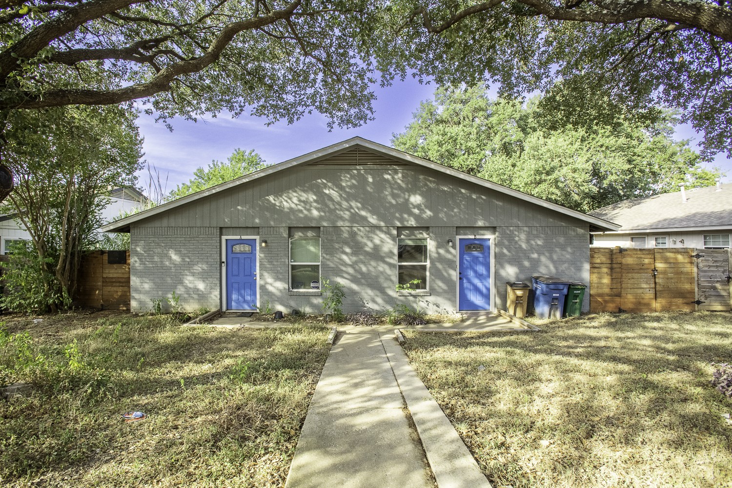 a backyard of a house