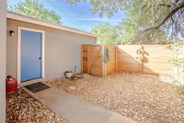 a backyard of a house