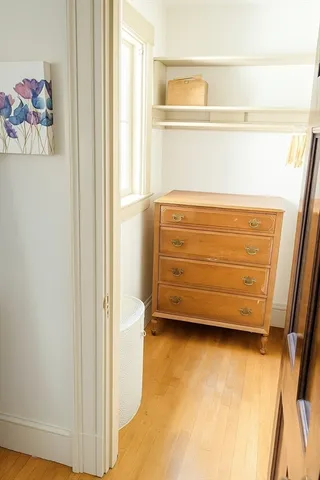 a view of a closet area
