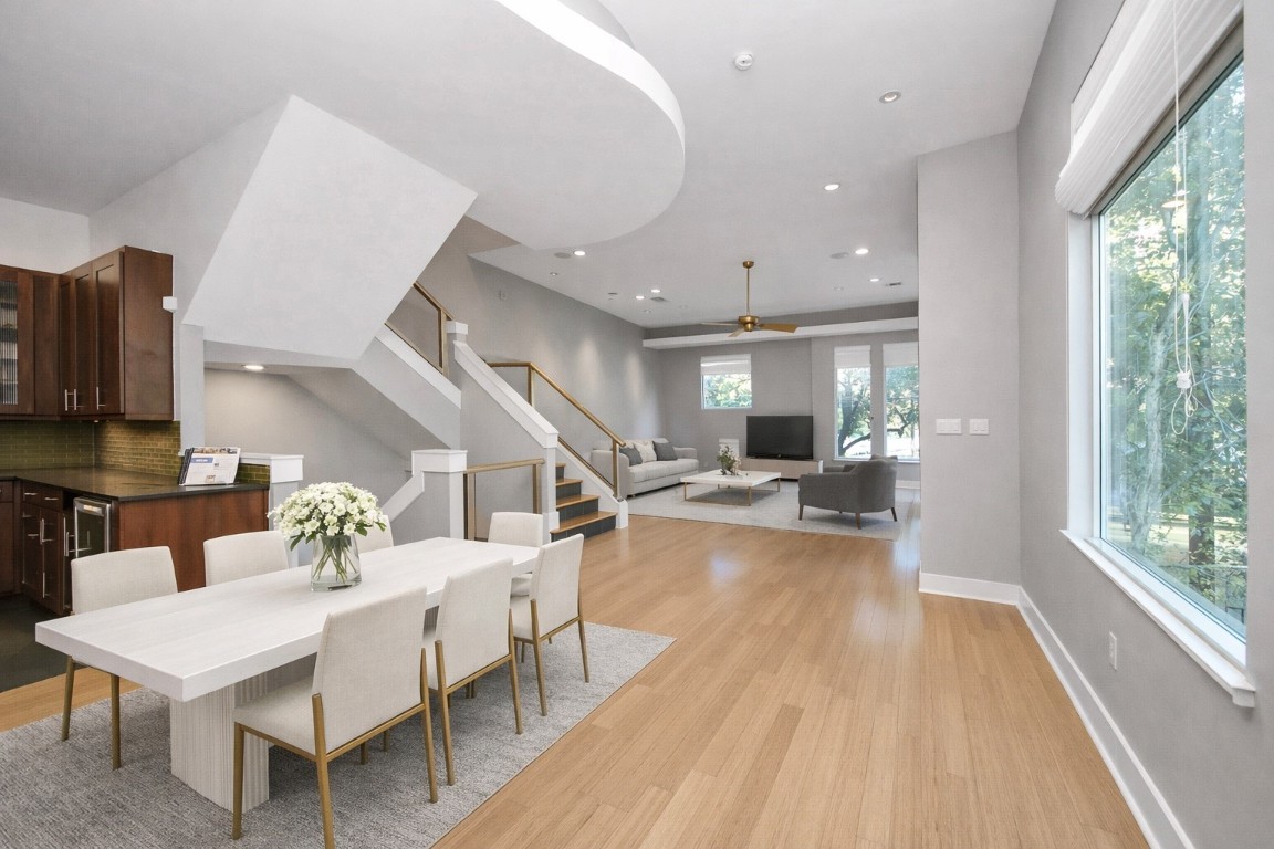 1610 Calumet Street Houston, TX 77004 - Photo 10 of 26 a view of a dining room with furniture window and wooden floor
