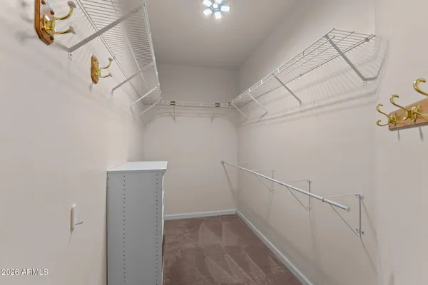 a view of storage and utility room with racks on the wall