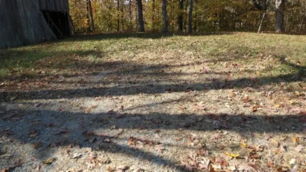 a view of a backyard of the house
