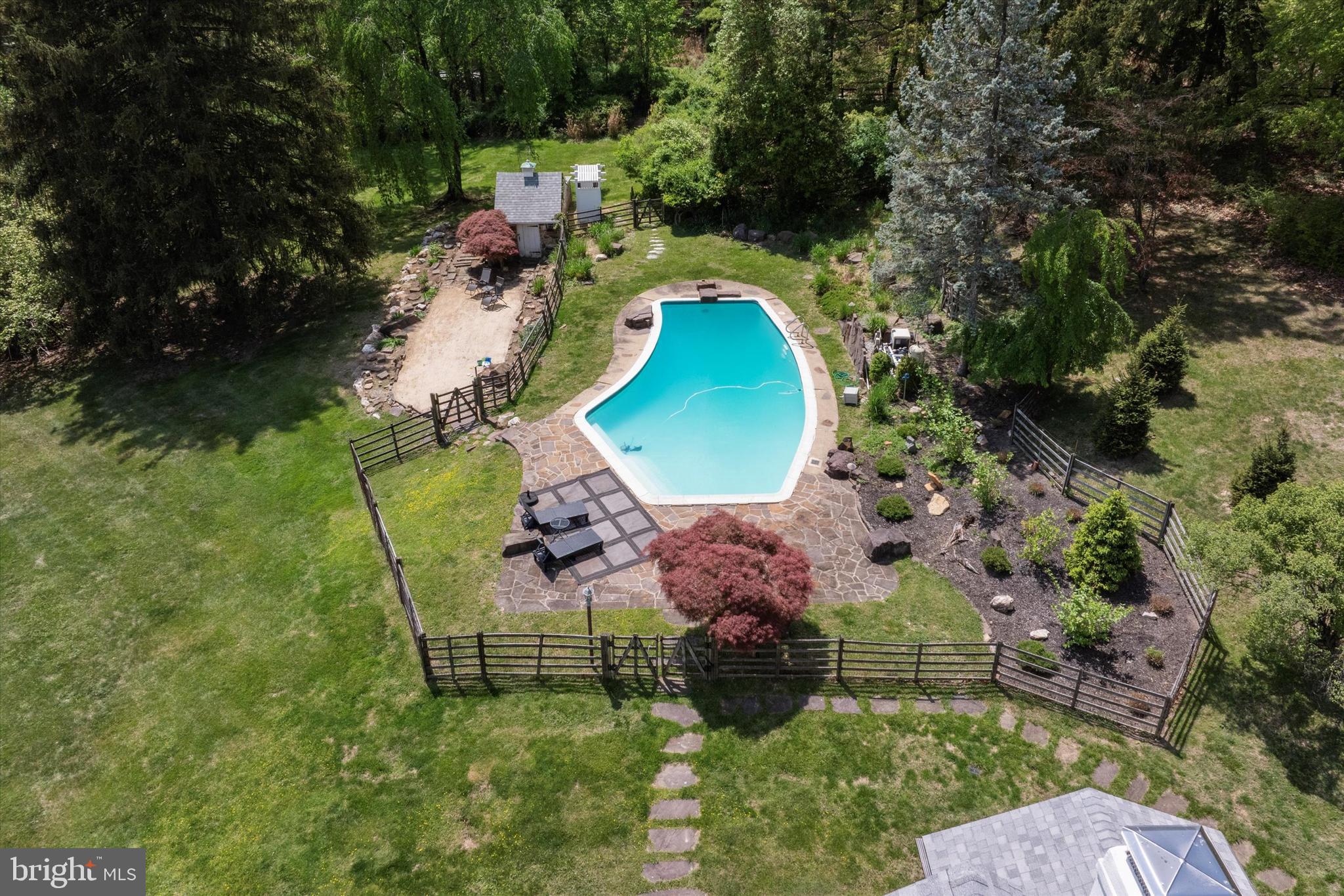 2031 Diamond Rock Road Malvern, PA 19355 - Photo 44 of 51 an aerial view of a house with a yard and trees
