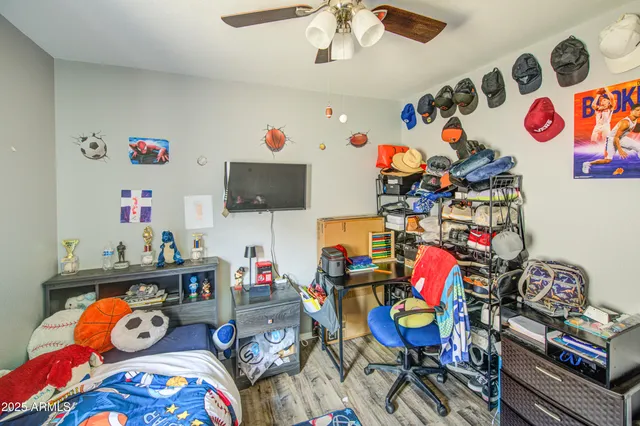 a room with toys and a couch