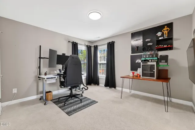 a view of outdoor space with seating