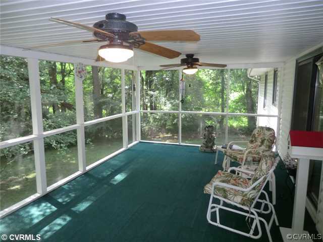 151 Petersburg Road Powhatan, VA 23139 - Photo 7 of 12 Patio/Deck - Screened in Porch off Family Room wit