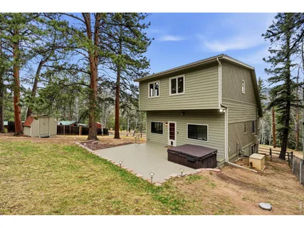 a view of a house with a patio