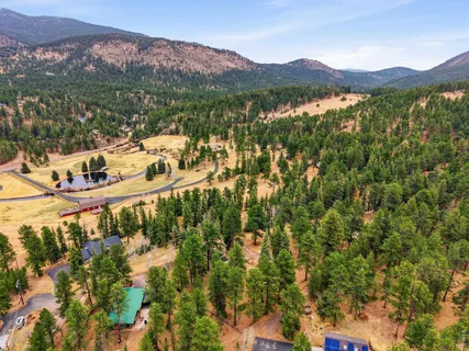 a view of a city with a mountain