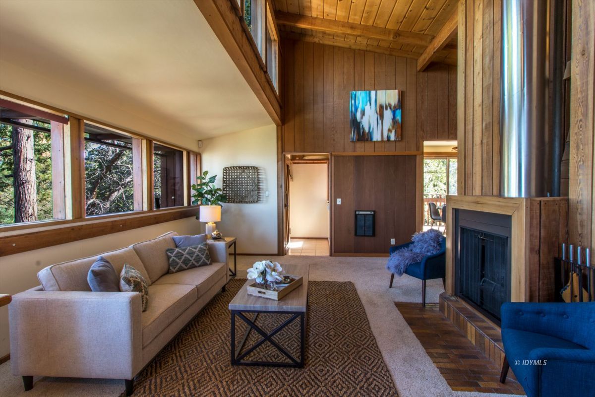 25281 Deer Path Road Pine Cove, CA 92549 - Photo 24 of 42 a living room with furniture and a fireplace