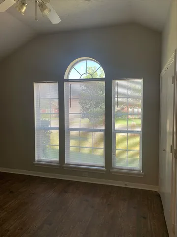 an empty room with a window