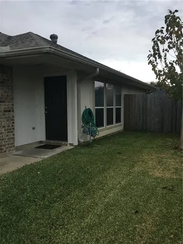 a backyard of a house