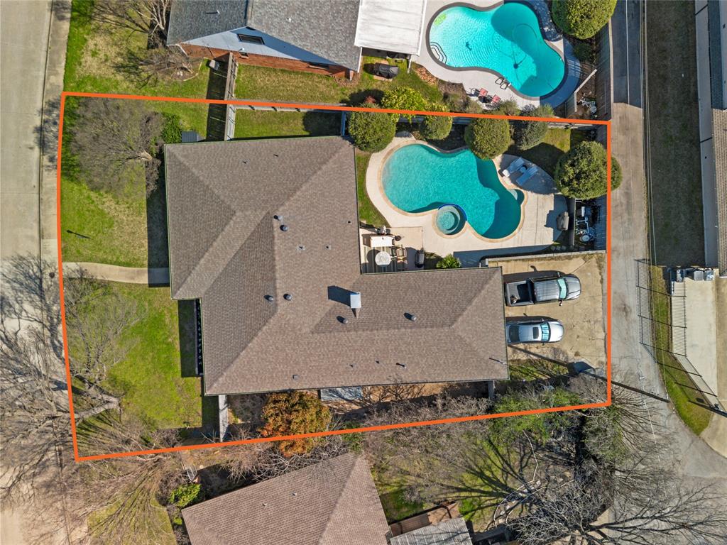 10717 Ferndale Road Dallas, TX 75238 - Photo 36 of 36 an aerial view of a house with a yard and large trees