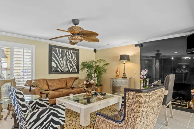 a living room with furniture and window