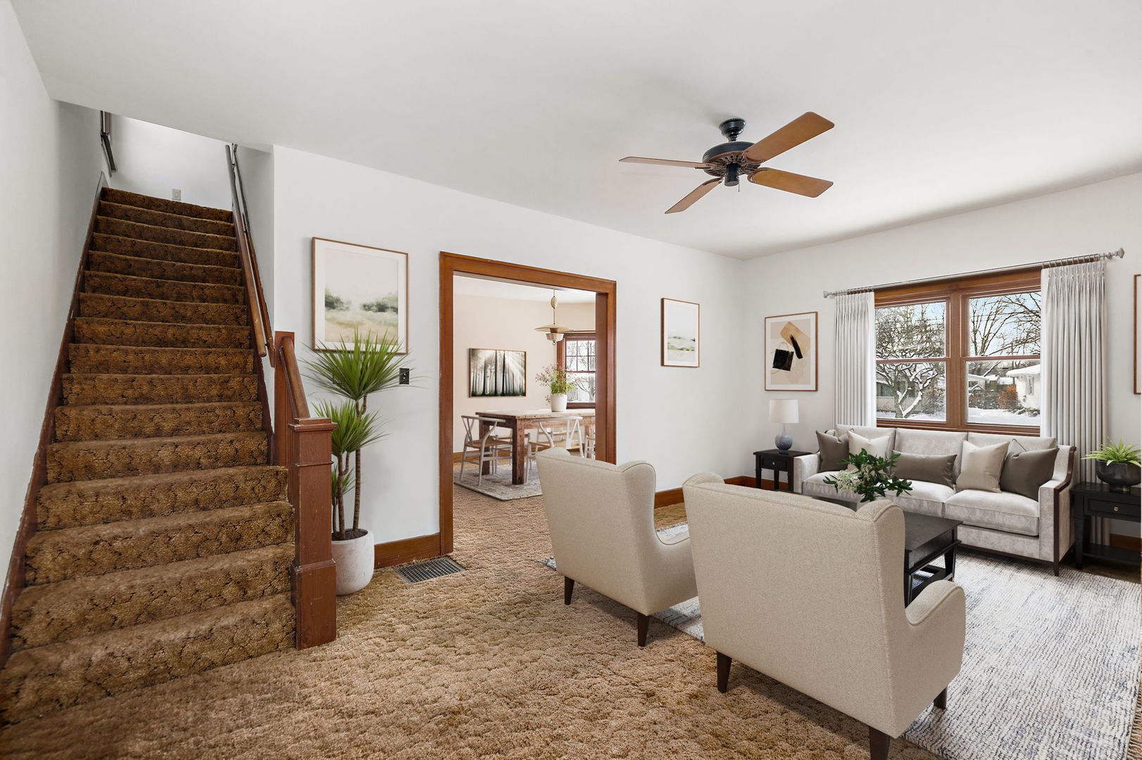 844 South 1st Street DeKalb, IL 60115 - Photo 5 of 26 a living room with furniture and wooden floor