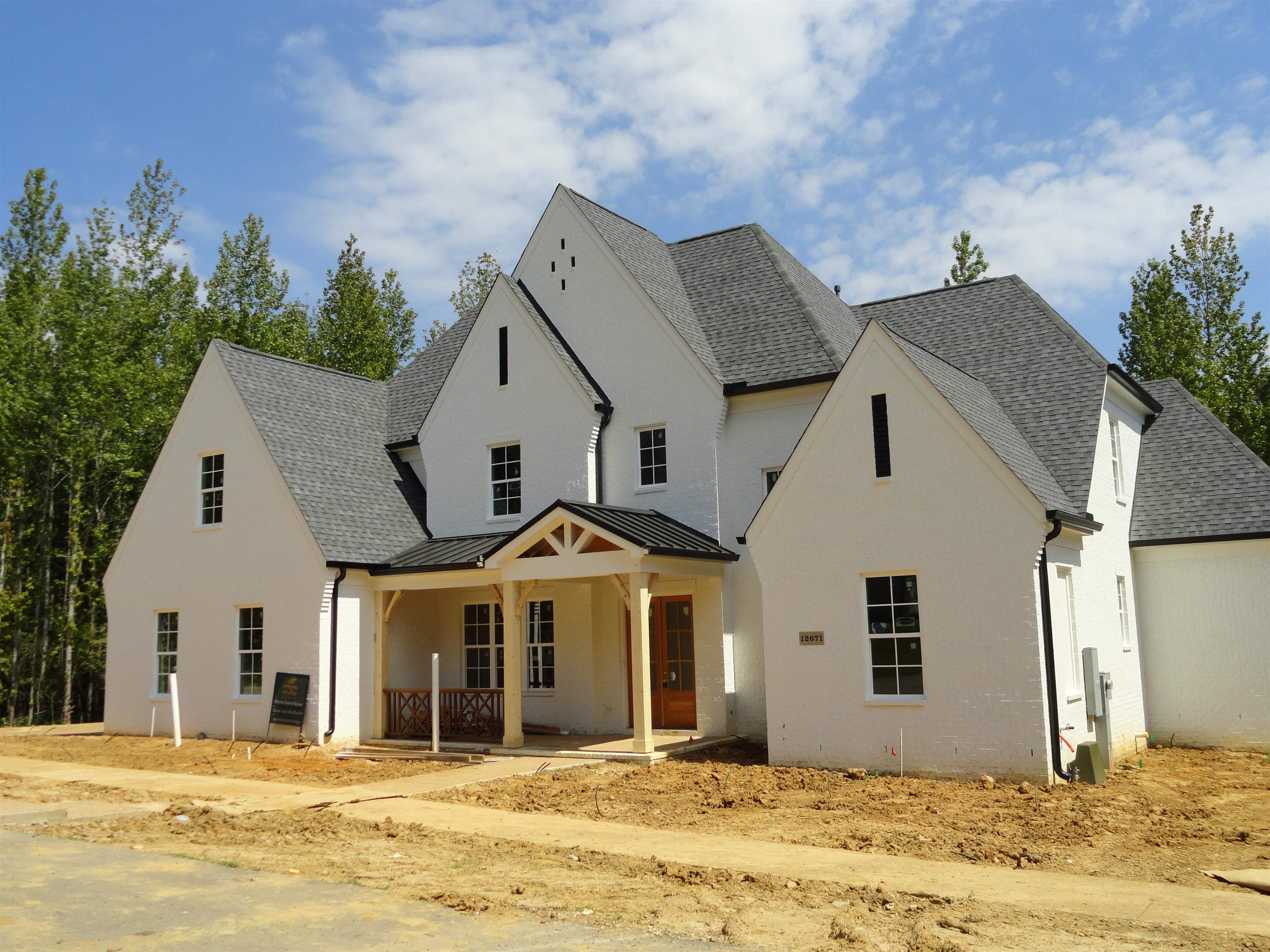 a view of a white house