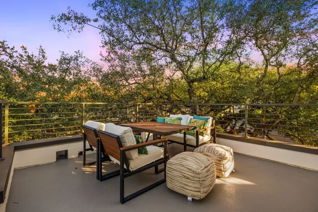 a view of a couches in a roof deck