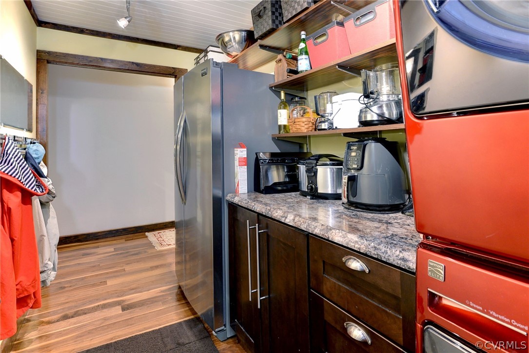 125 Rte 1601 Williamsburg, VA 23188 - Photo 30 of 46 a kitchen with stainless steel appliances granite countertop a sink and a refrigerator