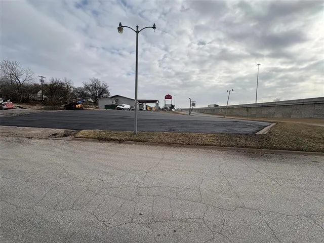 a view of a terrace with sky view