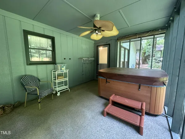a room with furniture and windows