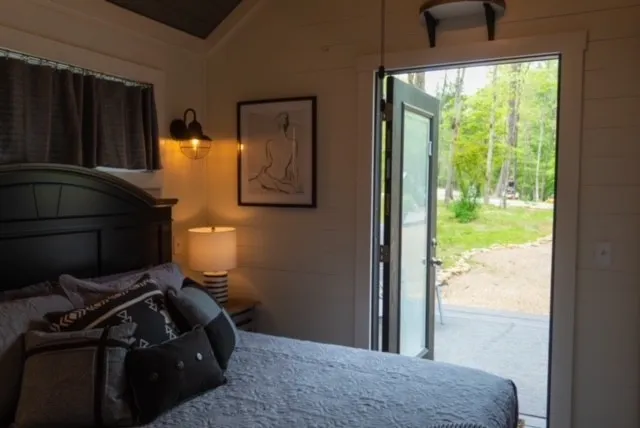 a bathroom with a sink and a microwave