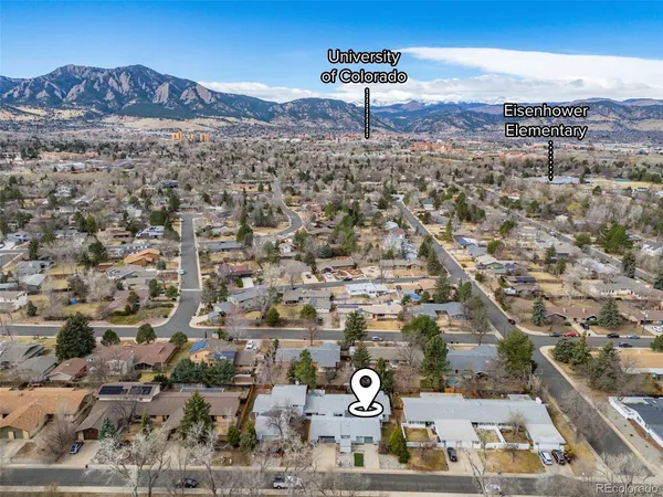 an aerial view of multiple house