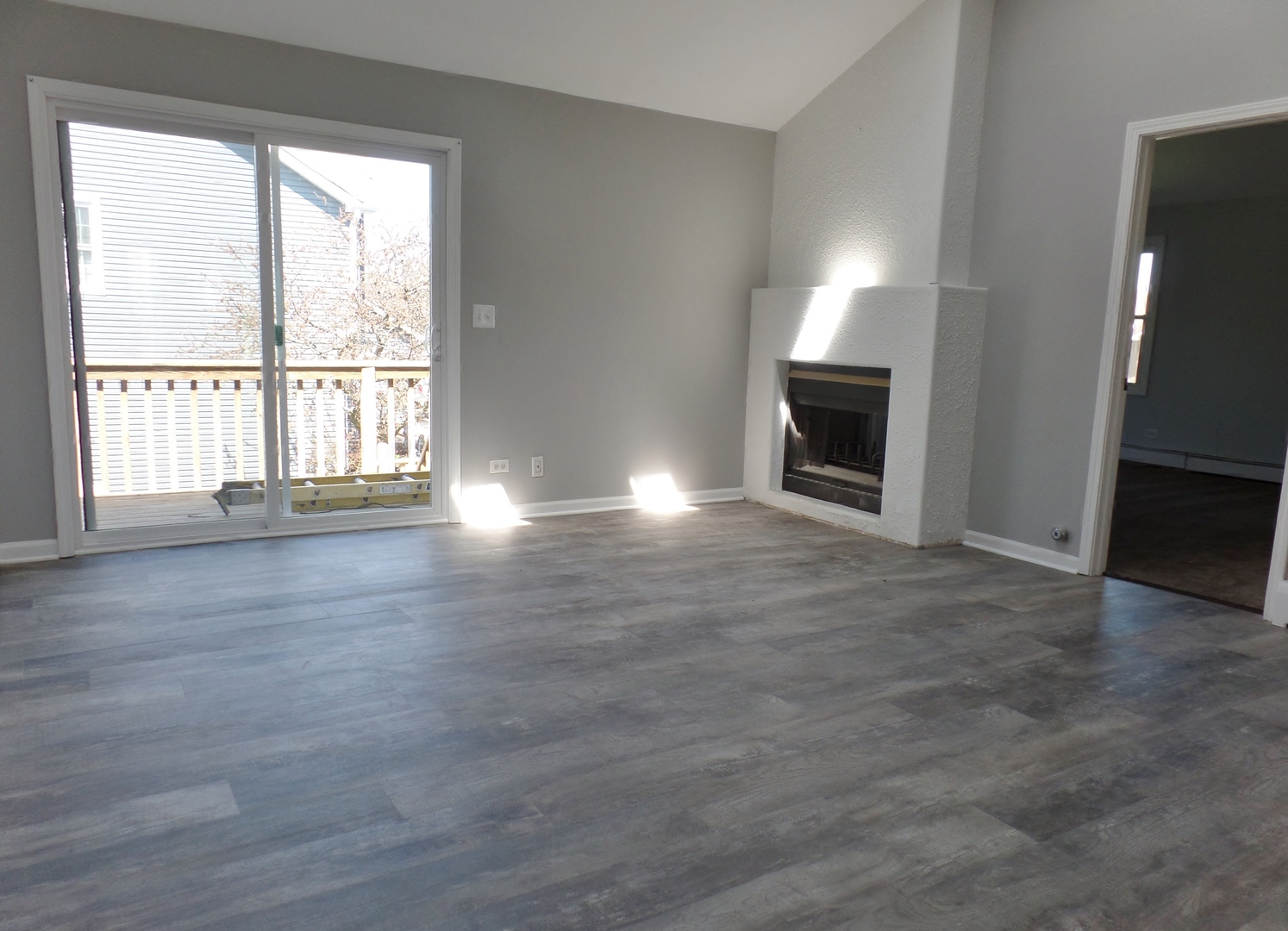 1504 Comanche Drive Bolingbrook, IL 60490 - Photo 10 of 34 an empty room with wooden floor fireplace and windows