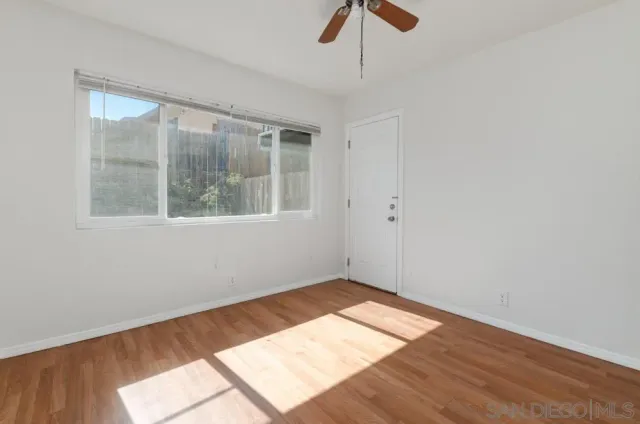 an empty room with a window