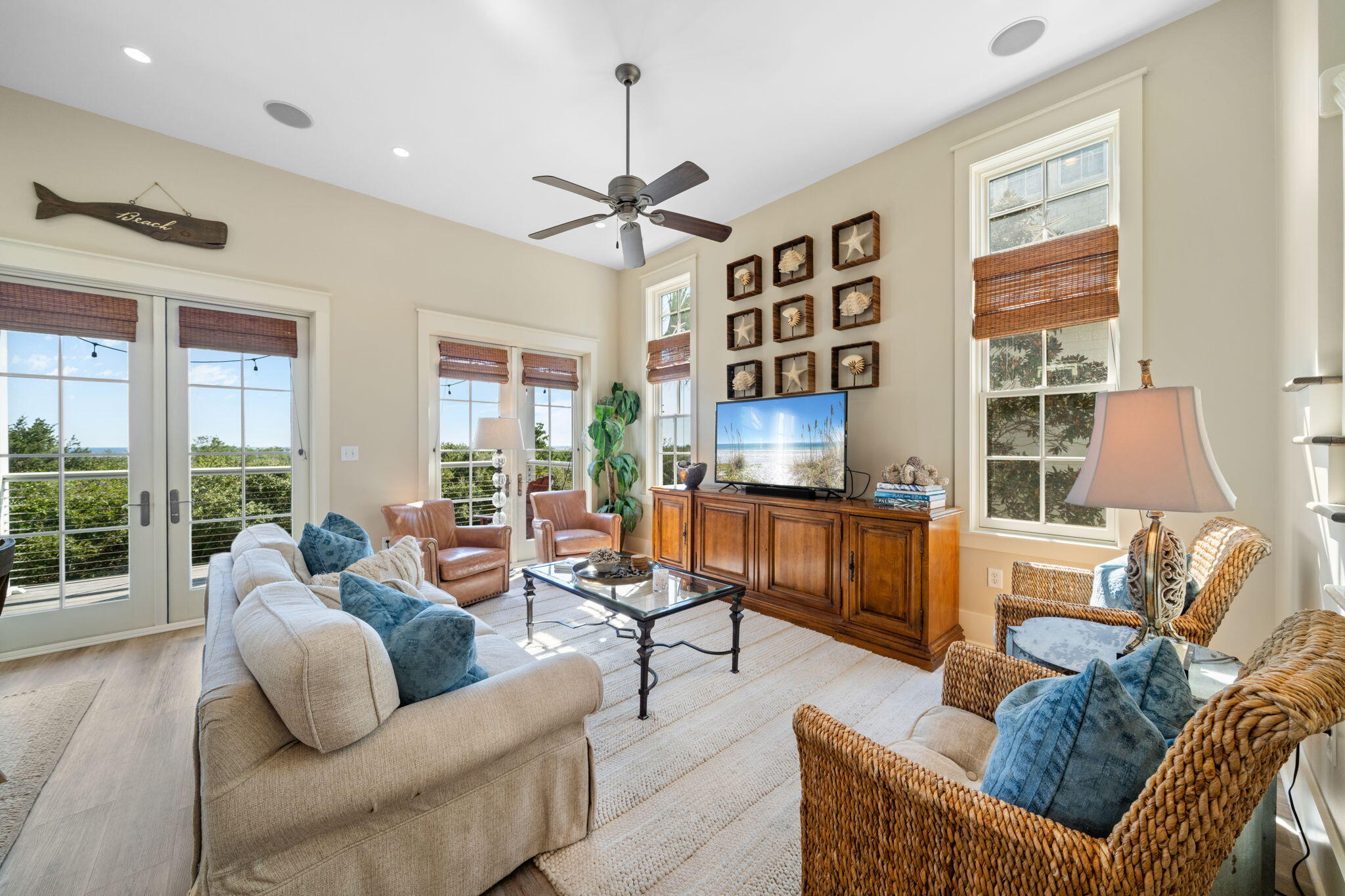 255 Cypress Drive Santa Rosa Beach, FL 32459 - Photo 32 of 81 a living room with furniture and a large window