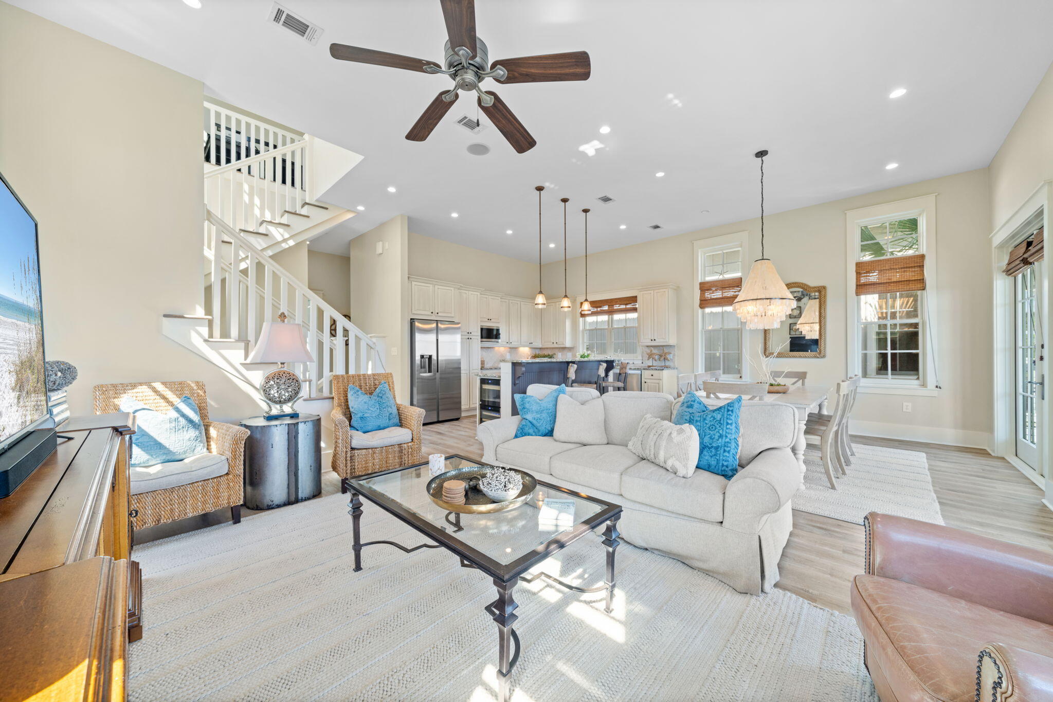 255 Cypress Drive Santa Rosa Beach, FL 32459 - Photo 34 of 81 a living room with furniture and kitchen view
