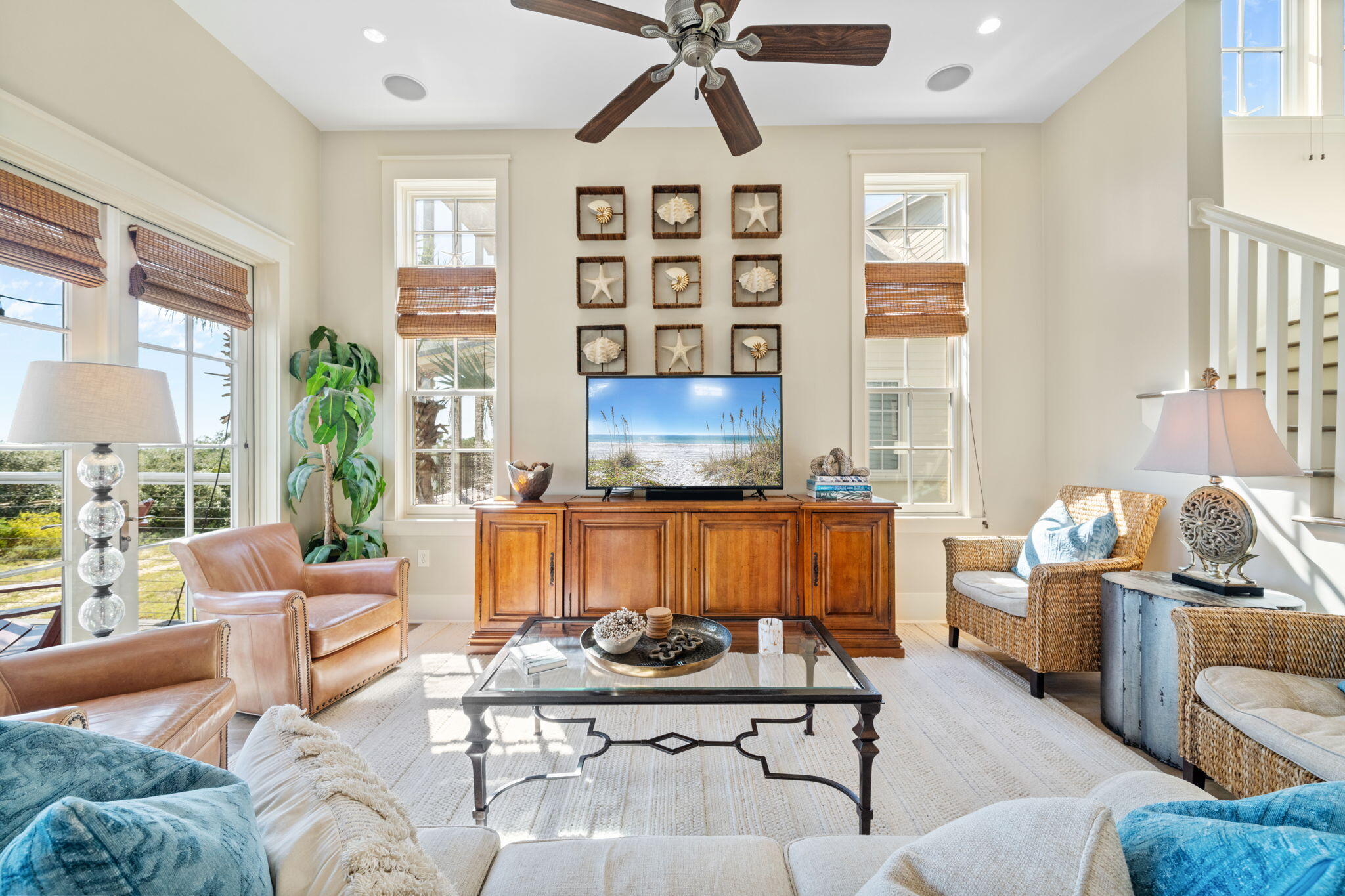 255 Cypress Drive Santa Rosa Beach, FL 32459 - Photo 42 of 81 a living room with furniture and a large window