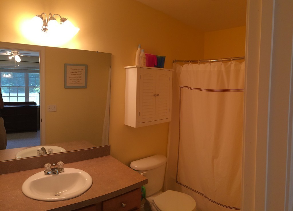 22 Whispering Pine Circle, Unit 29 Worcester, MA 01606 - Photo 17 of 30 a bathroom with a sink mirror vanity and toilet