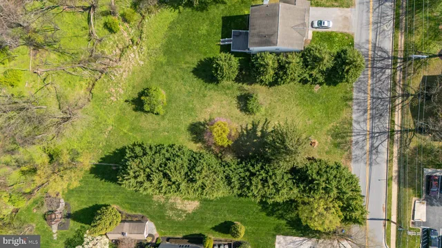 aerial view of a garden