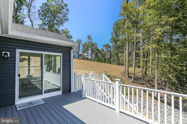 a view of a wooden deck