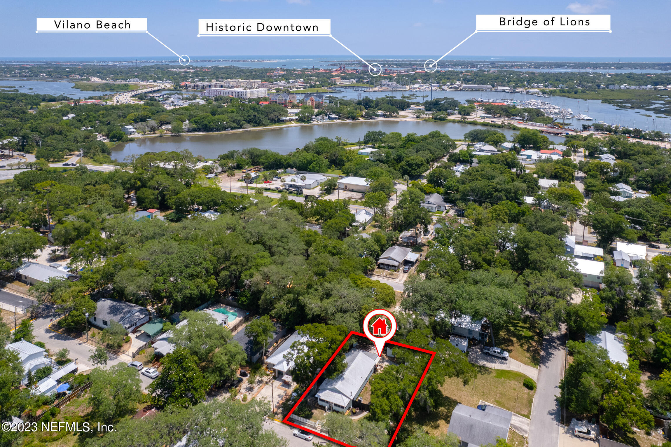 11 Newcomb Street St. Augustine, FL 32084 - Photo 2 of 35 an aerial view of a city