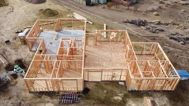a view of a balcony with a white door
