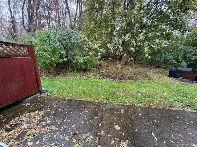 a view of backyard with green space