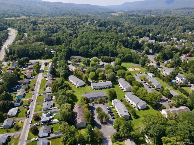 an aerial view of multiple house