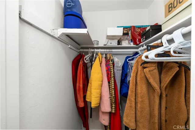 a view of a walk in closet