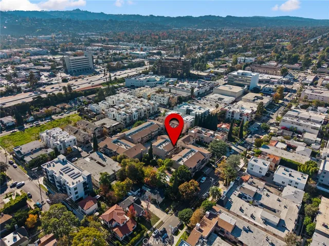 an aerial view of multiple house