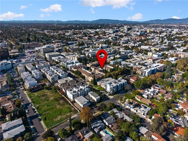 an aerial view of a city