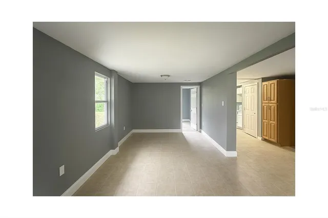 a upper view of an empty room with window