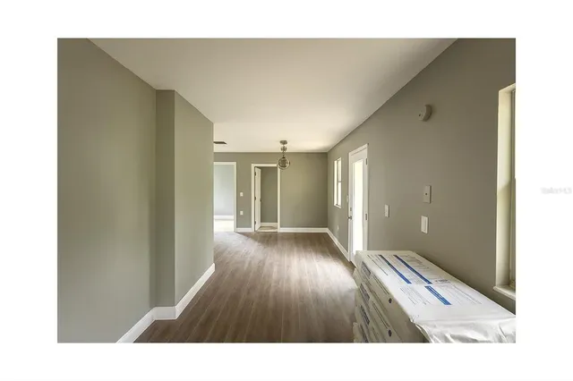 a open hall with wooden floor