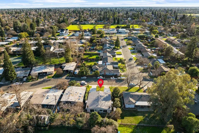 an aerial view of a city