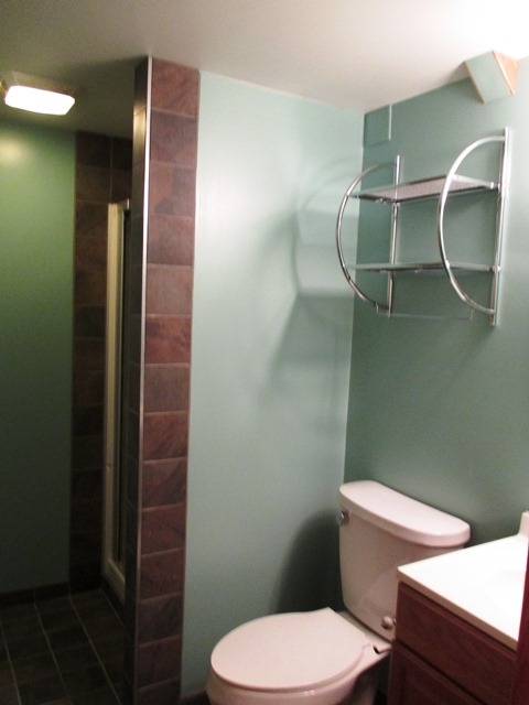 4718 Highcrest Road Rockford, IL 61107 - Photo 15 of 20 a white toilet sitting next to a bathroom sink and a mirror