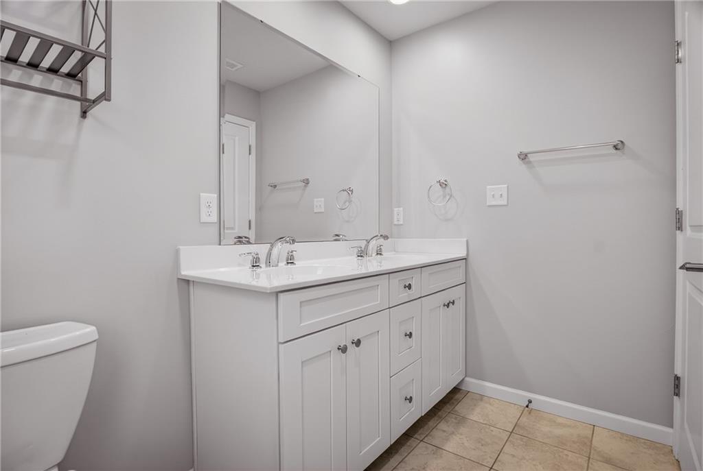 1508 Orion Road Bridgeville, PA 15017 - Photo 32 of 50 Upper Level Full Bathroom Double Bowl Vanity