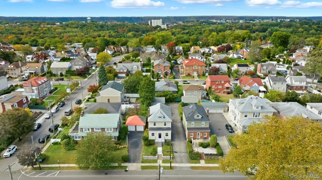 an aerial view of multiple house