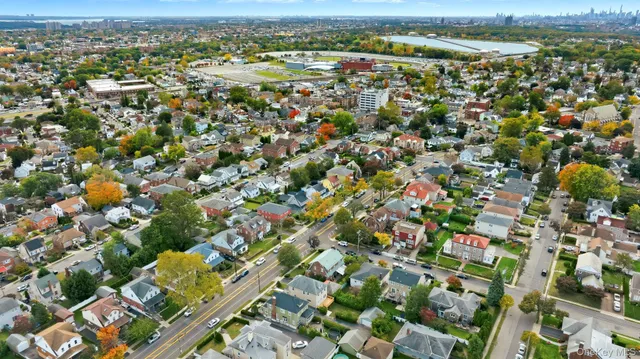 a view of a city with mountain