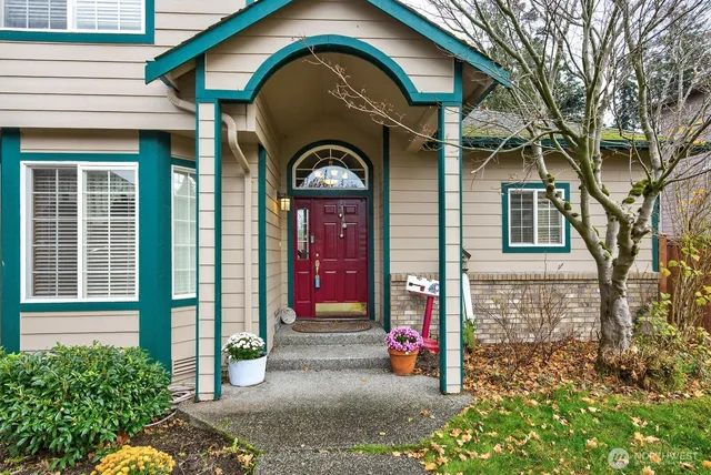 a front view of a house
