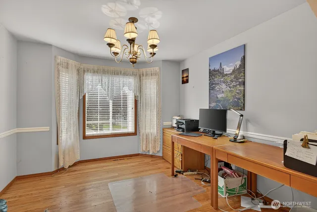 a view of a workspace with a window