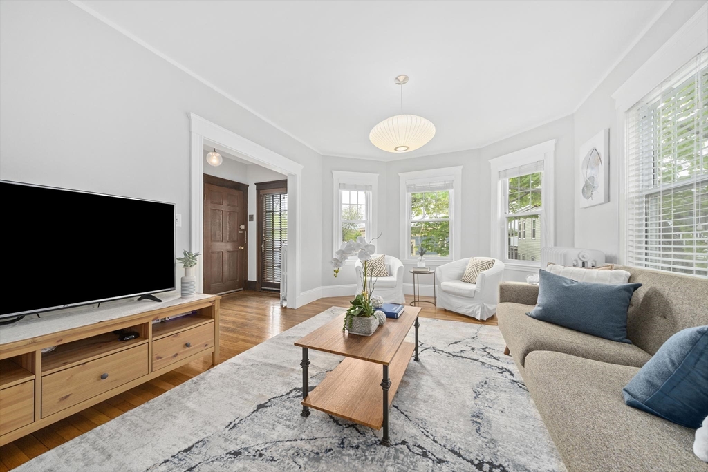 75 Parkton Road, Unit 3 Boston, MA 02130 - Photo 4 of 40 a living room with furniture and a flat screen tv